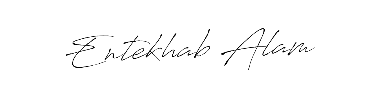 Antro_Vectra is a professional signature style that is perfect for those who want to add a touch of class to their signature. It is also a great choice for those who want to make their signature more unique. Get Entekhab Alam name to fancy signature for free. Entekhab Alam signature style 6 images and pictures png
