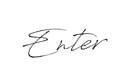 Make a beautiful signature design for name Enter. With this signature (Antro_Vectra) style, you can create a handwritten signature for free. Enter signature style 6 images and pictures png