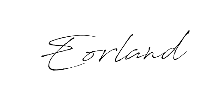 Use a signature maker to create a handwritten signature online. With this signature software, you can design (Antro_Vectra) your own signature for name Eorland. Eorland signature style 6 images and pictures png