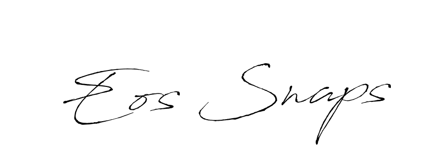 Make a beautiful signature design for name Eos Snaps. With this signature (Antro_Vectra) style, you can create a handwritten signature for free. Eos Snaps signature style 6 images and pictures png