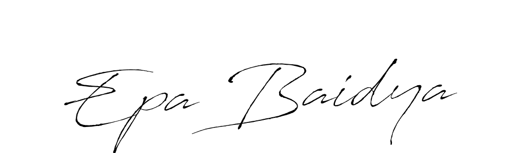 Make a beautiful signature design for name Epa Baidya. With this signature (Antro_Vectra) style, you can create a handwritten signature for free. Epa Baidya signature style 6 images and pictures png