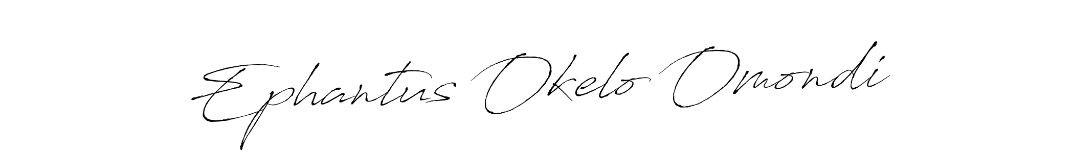 Create a beautiful signature design for name Ephantus Okelo Omondi. With this signature (Antro_Vectra) fonts, you can make a handwritten signature for free. Ephantus Okelo Omondi signature style 6 images and pictures png