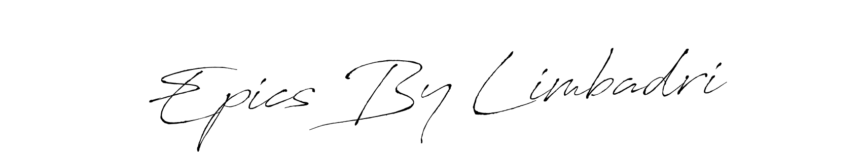 The best way (Antro_Vectra) to make a short signature is to pick only two or three words in your name. The name Epics By Limbadri include a total of six letters. For converting this name. Epics By Limbadri signature style 6 images and pictures png