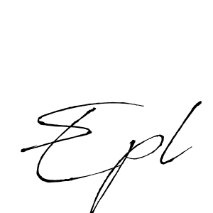 Use a signature maker to create a handwritten signature online. With this signature software, you can design (Antro_Vectra) your own signature for name Epl. Epl signature style 6 images and pictures png