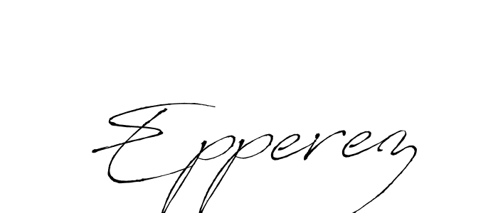 Use a signature maker to create a handwritten signature online. With this signature software, you can design (Antro_Vectra) your own signature for name Epperez. Epperez signature style 6 images and pictures png
