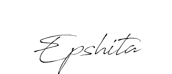 Make a beautiful signature design for name Epshita. With this signature (Antro_Vectra) style, you can create a handwritten signature for free. Epshita signature style 6 images and pictures png