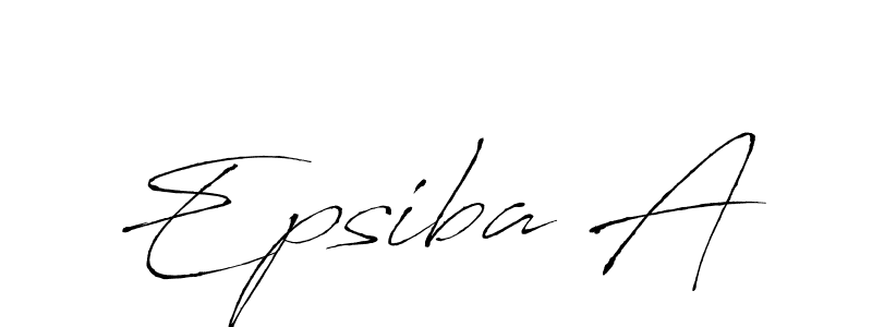 Make a beautiful signature design for name Epsiba A. With this signature (Antro_Vectra) style, you can create a handwritten signature for free. Epsiba A signature style 6 images and pictures png