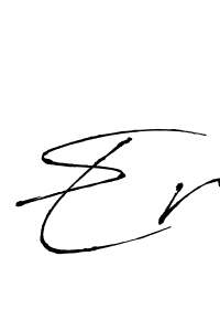 Create a beautiful signature design for name Er. With this signature (Antro_Vectra) fonts, you can make a handwritten signature for free. Er signature style 6 images and pictures png