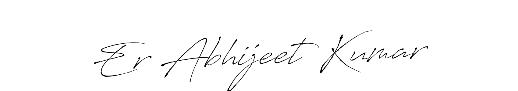 How to make Er Abhijeet Kumar name signature. Use Antro_Vectra style for creating short signs online. This is the latest handwritten sign. Er Abhijeet Kumar signature style 6 images and pictures png