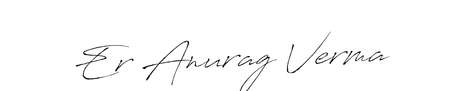 How to make Er Anurag Verma name signature. Use Antro_Vectra style for creating short signs online. This is the latest handwritten sign. Er Anurag Verma signature style 6 images and pictures png