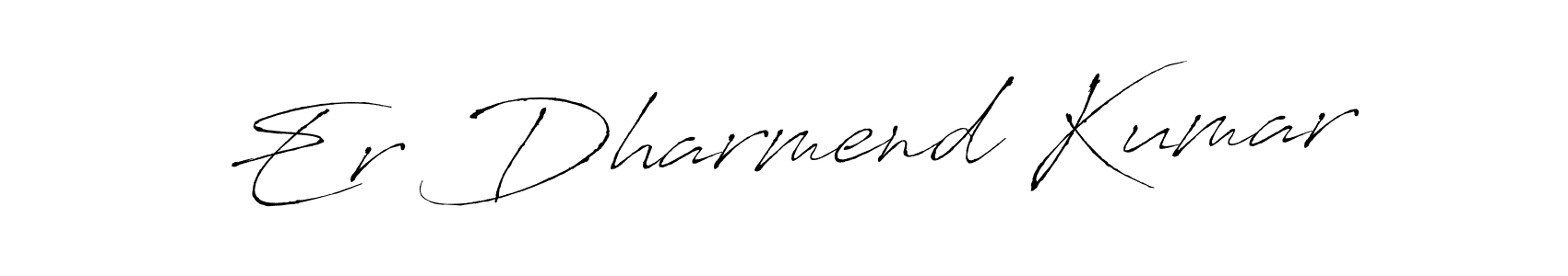 The best way (Antro_Vectra) to make a short signature is to pick only two or three words in your name. The name Er Dharmend Kumar include a total of six letters. For converting this name. Er Dharmend Kumar signature style 6 images and pictures png