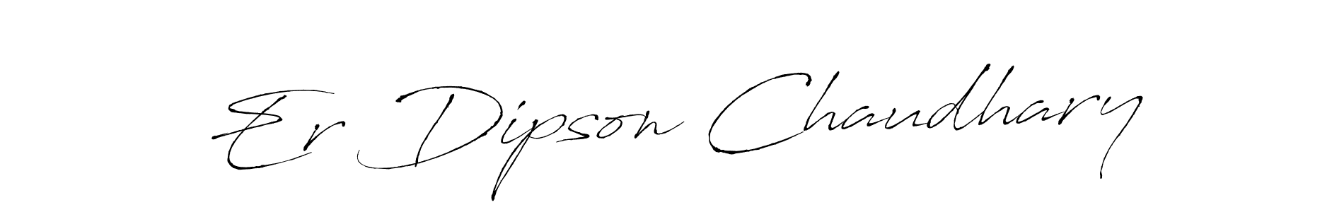 How to make Er Dipson Chaudhary name signature. Use Antro_Vectra style for creating short signs online. This is the latest handwritten sign. Er Dipson Chaudhary signature style 6 images and pictures png