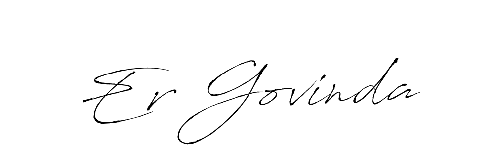 if you are searching for the best signature style for your name Er Govinda. so please give up your signature search. here we have designed multiple signature styles  using Antro_Vectra. Er Govinda signature style 6 images and pictures png