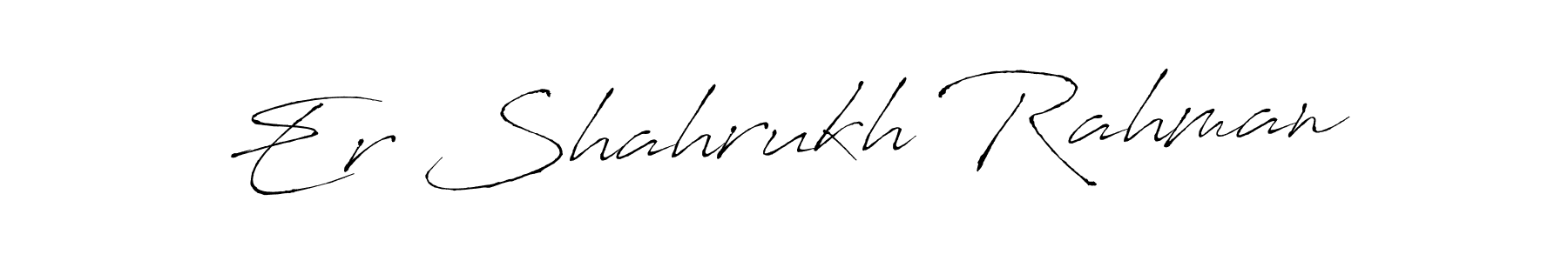 How to make Er Shahrukh Rahman name signature. Use Antro_Vectra style for creating short signs online. This is the latest handwritten sign. Er Shahrukh Rahman signature style 6 images and pictures png