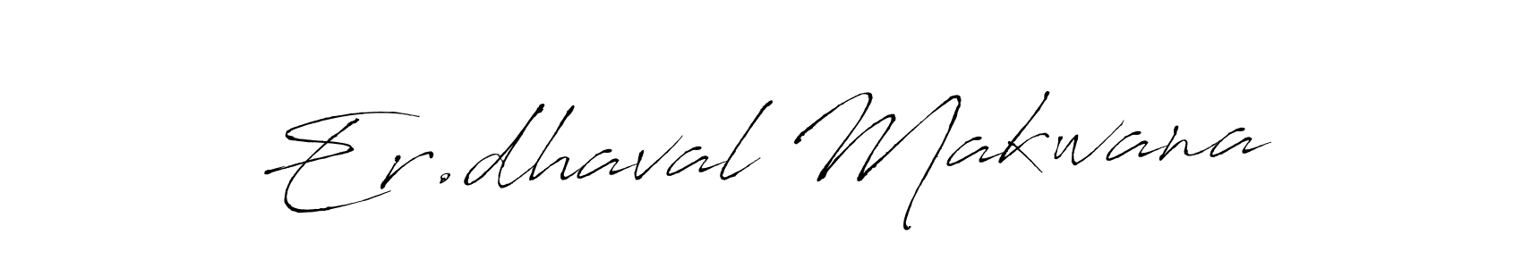 How to make Er.dhaval Makwana name signature. Use Antro_Vectra style for creating short signs online. This is the latest handwritten sign. Er.dhaval Makwana signature style 6 images and pictures png