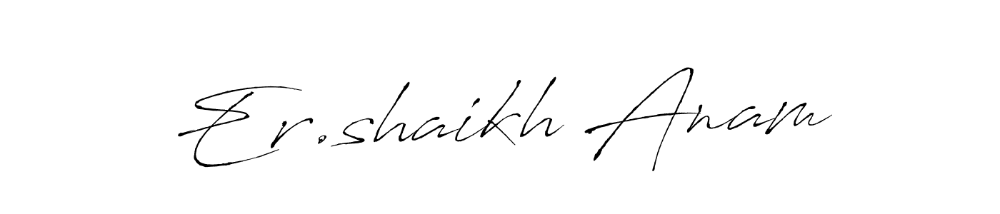 Similarly Antro_Vectra is the best handwritten signature design. Signature creator online .You can use it as an online autograph creator for name Er.shaikh Anam. Er.shaikh Anam signature style 6 images and pictures png