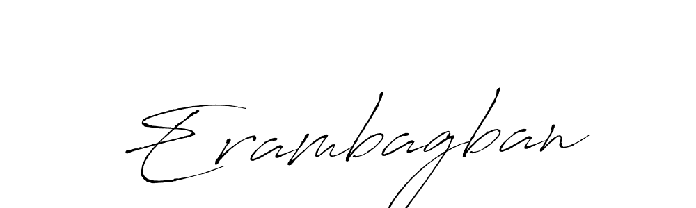 How to make Erambagban name signature. Use Antro_Vectra style for creating short signs online. This is the latest handwritten sign. Erambagban signature style 6 images and pictures png