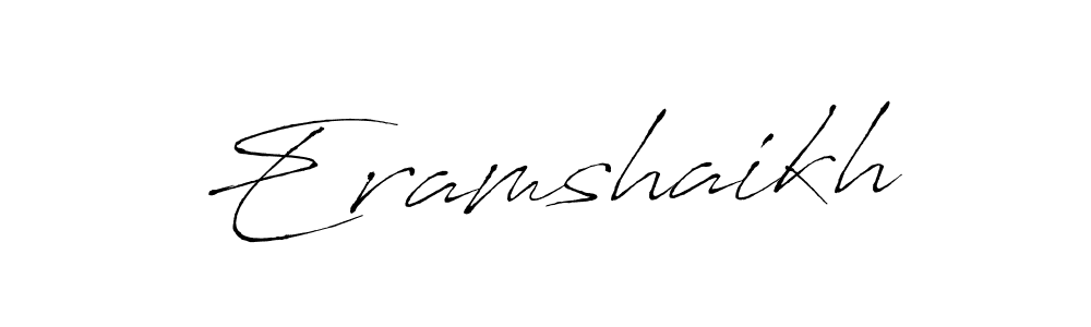 if you are searching for the best signature style for your name Eramshaikh. so please give up your signature search. here we have designed multiple signature styles  using Antro_Vectra. Eramshaikh signature style 6 images and pictures png