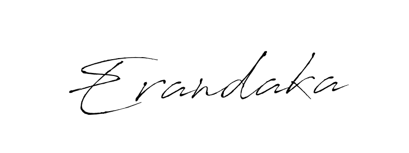 How to make Erandaka name signature. Use Antro_Vectra style for creating short signs online. This is the latest handwritten sign. Erandaka signature style 6 images and pictures png