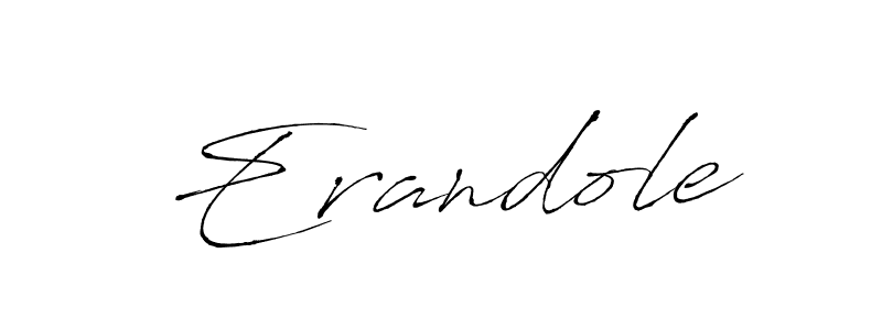 Make a beautiful signature design for name Erandole. With this signature (Antro_Vectra) style, you can create a handwritten signature for free. Erandole signature style 6 images and pictures png