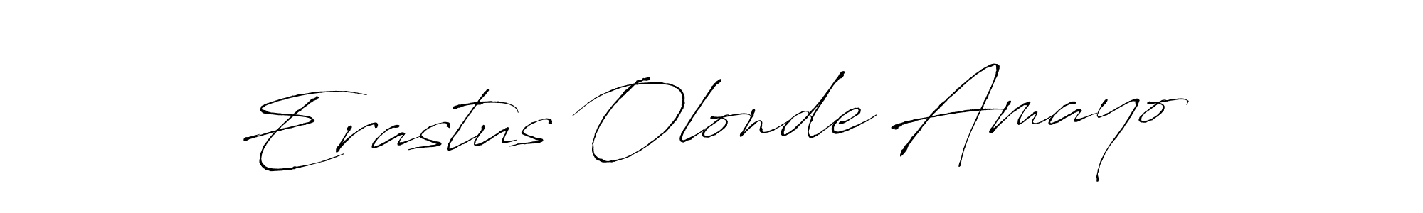 Design your own signature with our free online signature maker. With this signature software, you can create a handwritten (Antro_Vectra) signature for name Erastus Olonde Amayo. Erastus Olonde Amayo signature style 6 images and pictures png