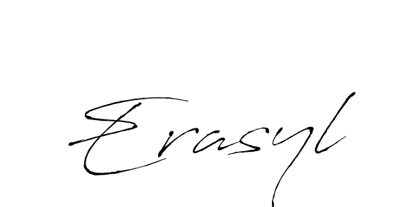 Similarly Antro_Vectra is the best handwritten signature design. Signature creator online .You can use it as an online autograph creator for name Erasyl. Erasyl signature style 6 images and pictures png