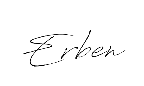 Use a signature maker to create a handwritten signature online. With this signature software, you can design (Antro_Vectra) your own signature for name Erben. Erben signature style 6 images and pictures png