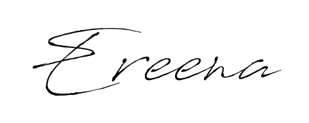 Stand out with a creative autograph for Ereena. The Antro_Vectra styling blends modern aesthetics with classic signature flourishes. Ereena signature style 6 images and pictures png