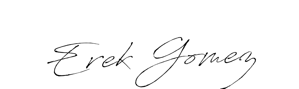 The best way (Antro_Vectra) to make a short signature is to pick only two or three words in your name. The name Erek Gomez include a total of six letters. For converting this name. Erek Gomez signature style 6 images and pictures png