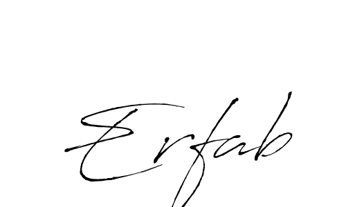 How to make Erfab name signature. Use Antro_Vectra style for creating short signs online. This is the latest handwritten sign. Erfab signature style 6 images and pictures png