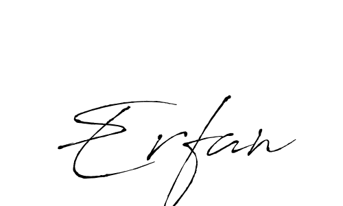 Make a beautiful signature design for name Erfan. With this signature (Antro_Vectra) style, you can create a handwritten signature for free. Erfan signature style 6 images and pictures png