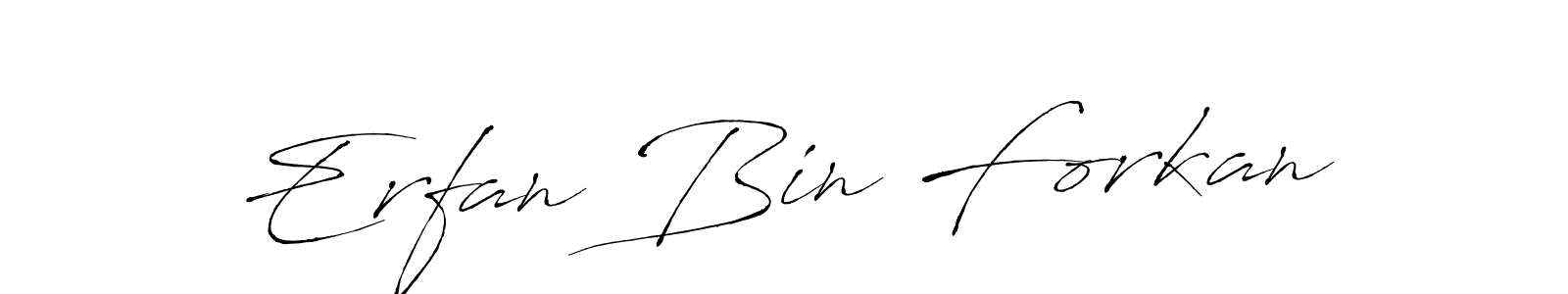 Create a beautiful signature design for name Erfan Bin Forkan. With this signature (Antro_Vectra) fonts, you can make a handwritten signature for free. Erfan Bin Forkan signature style 6 images and pictures png