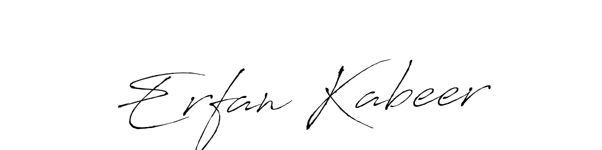 Make a beautiful signature design for name Erfan Kabeer. With this signature (Antro_Vectra) style, you can create a handwritten signature for free. Erfan Kabeer signature style 6 images and pictures png