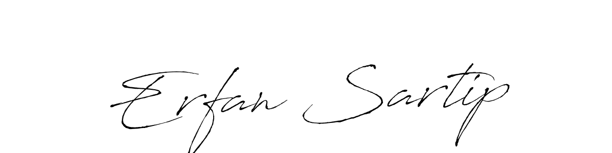 How to make Erfan Sartip name signature. Use Antro_Vectra style for creating short signs online. This is the latest handwritten sign. Erfan Sartip signature style 6 images and pictures png