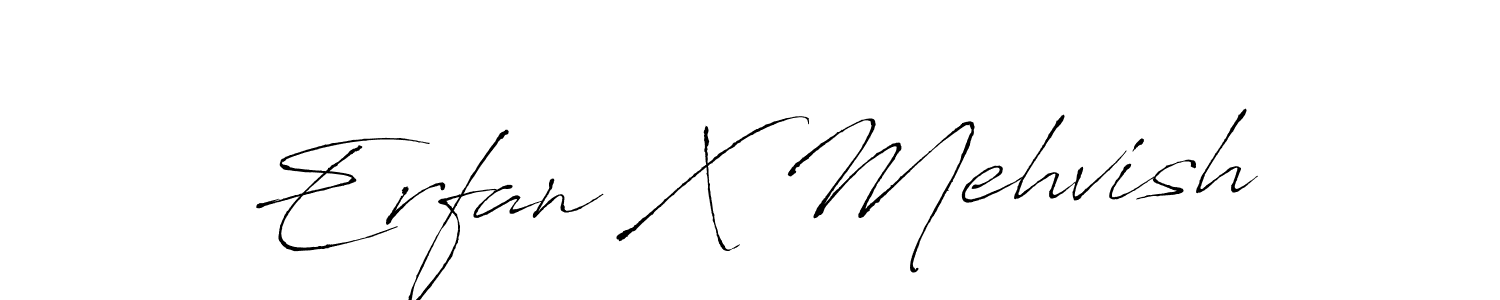 Antro_Vectra is a professional signature style that is perfect for those who want to add a touch of class to their signature. It is also a great choice for those who want to make their signature more unique. Get Erfan X Mehvish name to fancy signature for free. Erfan X Mehvish signature style 6 images and pictures png