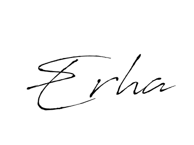 Use a signature maker to create a handwritten signature online. With this signature software, you can design (Antro_Vectra) your own signature for name Erha. Erha signature style 6 images and pictures png