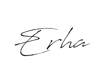 Use a signature maker to create a handwritten signature online. With this signature software, you can design (Antro_Vectra) your own signature for name Erha. Erha signature style 6 images and pictures png