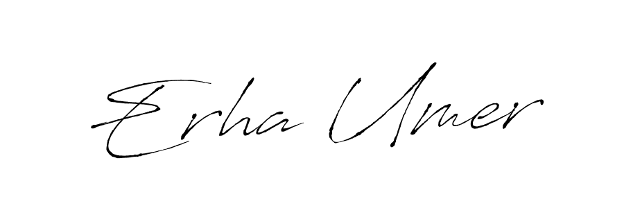 How to make Erha Umer name signature. Use Antro_Vectra style for creating short signs online. This is the latest handwritten sign. Erha Umer signature style 6 images and pictures png