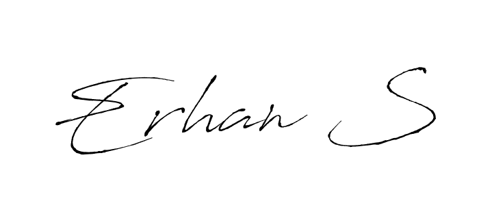 Make a beautiful signature design for name Erhan S. With this signature (Antro_Vectra) style, you can create a handwritten signature for free. Erhan S signature style 6 images and pictures png