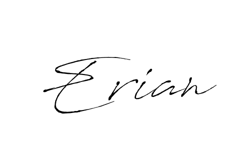 Erian stylish signature style. Best Handwritten Sign (Antro_Vectra) for my name. Handwritten Signature Collection Ideas for my name Erian. Erian signature style 6 images and pictures png