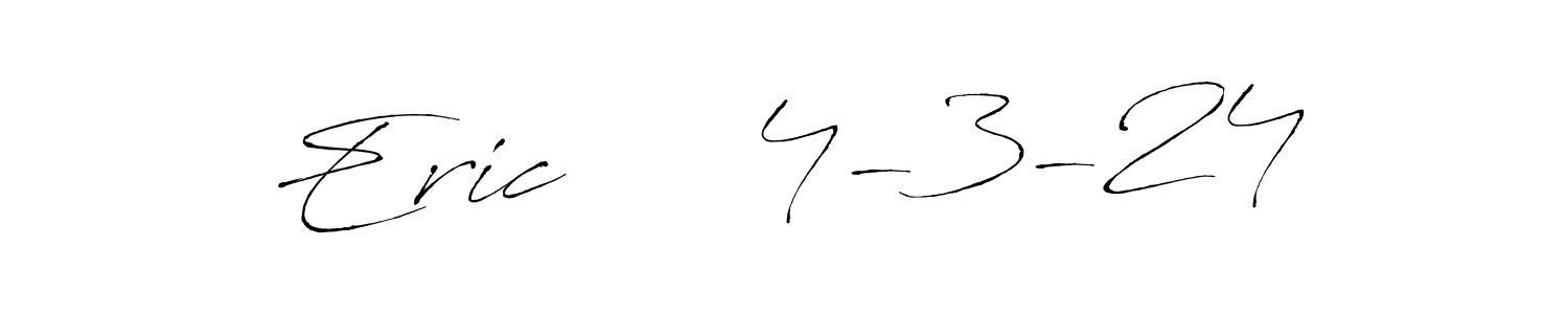 The best way (Antro_Vectra) to make a short signature is to pick only two or three words in your name. The name Eric     4-3-24 include a total of six letters. For converting this name. Eric     4-3-24 signature style 6 images and pictures png