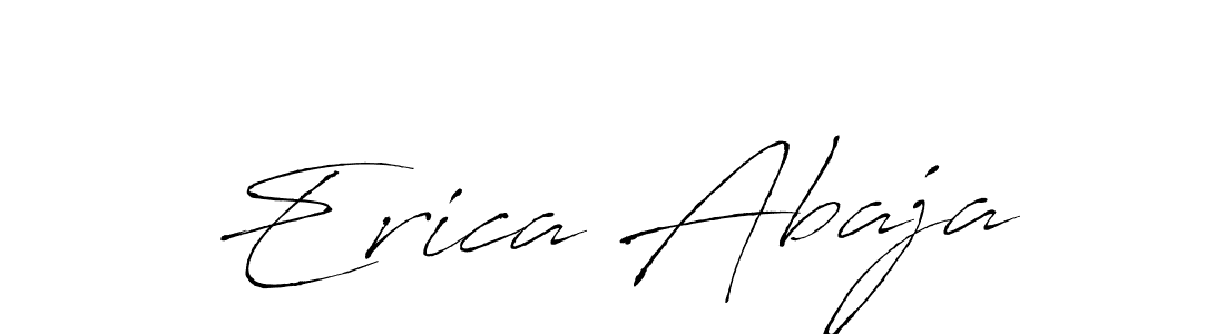 How to make Erica Abaja name signature. Use Antro_Vectra style for creating short signs online. This is the latest handwritten sign. Erica Abaja signature style 6 images and pictures png