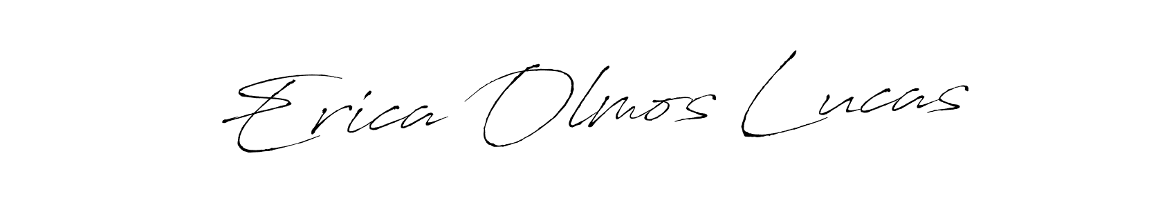 Antro_Vectra is a professional signature style that is perfect for those who want to add a touch of class to their signature. It is also a great choice for those who want to make their signature more unique. Get Erica Olmos Lucas name to fancy signature for free. Erica Olmos Lucas signature style 6 images and pictures png