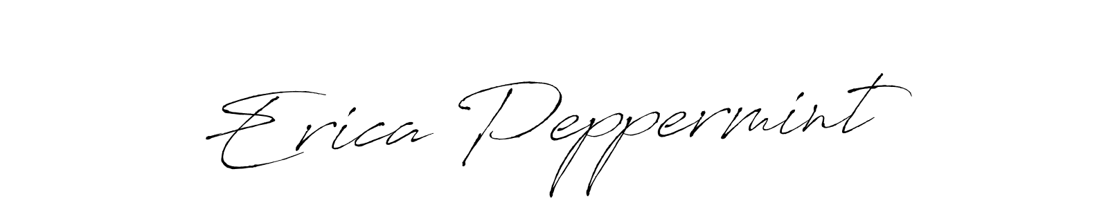 Make a beautiful signature design for name Erica Peppermint. With this signature (Antro_Vectra) style, you can create a handwritten signature for free. Erica Peppermint signature style 6 images and pictures png