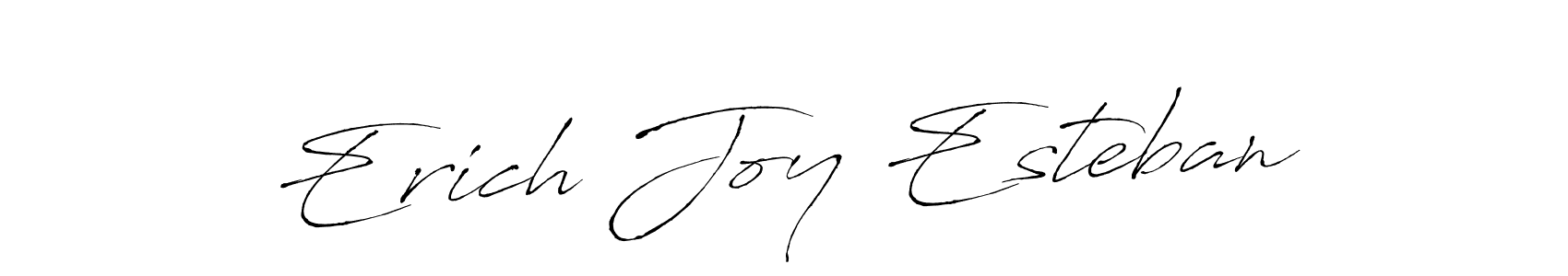 How to make Erich Joy Esteban name signature. Use Antro_Vectra style for creating short signs online. This is the latest handwritten sign. Erich Joy Esteban signature style 6 images and pictures png