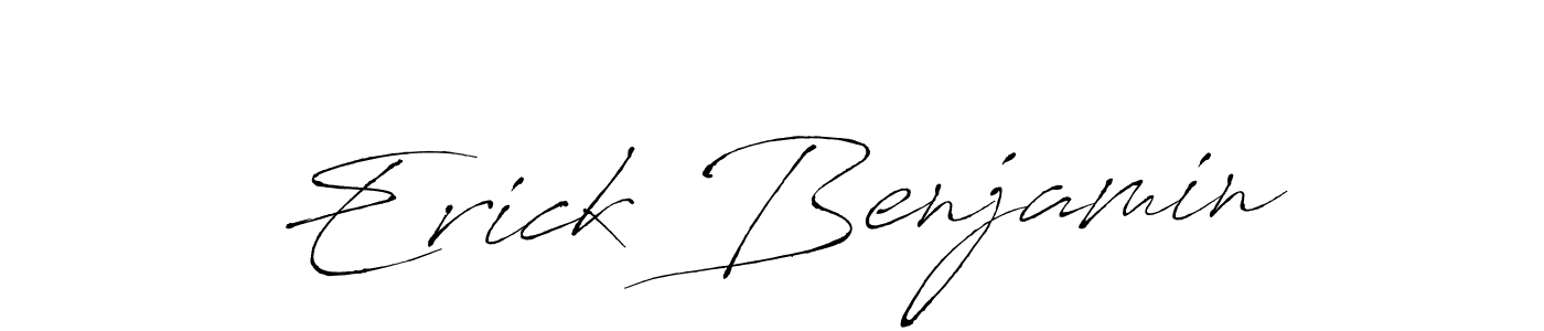 Create a beautiful signature design for name Erick Benjamin. With this signature (Antro_Vectra) fonts, you can make a handwritten signature for free. Erick Benjamin signature style 6 images and pictures png