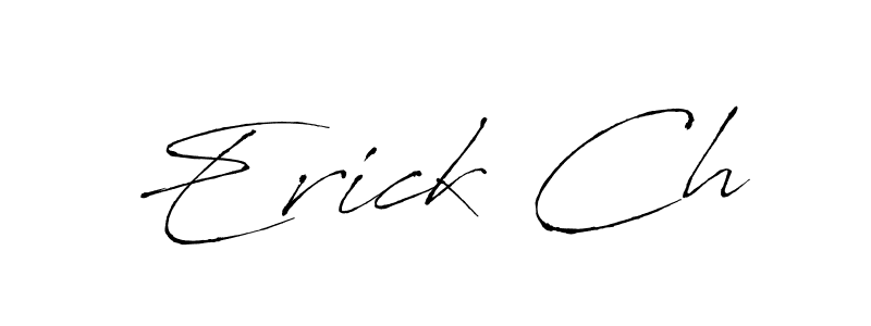 Also You can easily find your signature by using the search form. We will create Erick Ch name handwritten signature images for you free of cost using Antro_Vectra sign style. Erick Ch signature style 6 images and pictures png