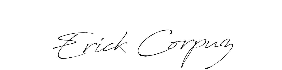 How to make Erick Corpuz signature? Antro_Vectra is a professional autograph style. Create handwritten signature for Erick Corpuz name. Erick Corpuz signature style 6 images and pictures png