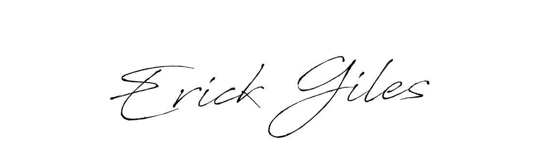 Similarly Antro_Vectra is the best handwritten signature design. Signature creator online .You can use it as an online autograph creator for name Erick Giles. Erick Giles signature style 6 images and pictures png