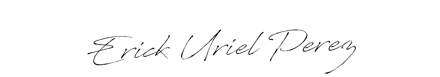 Make a beautiful signature design for name Erick Uriel Perez. With this signature (Antro_Vectra) style, you can create a handwritten signature for free. Erick Uriel Perez signature style 6 images and pictures png